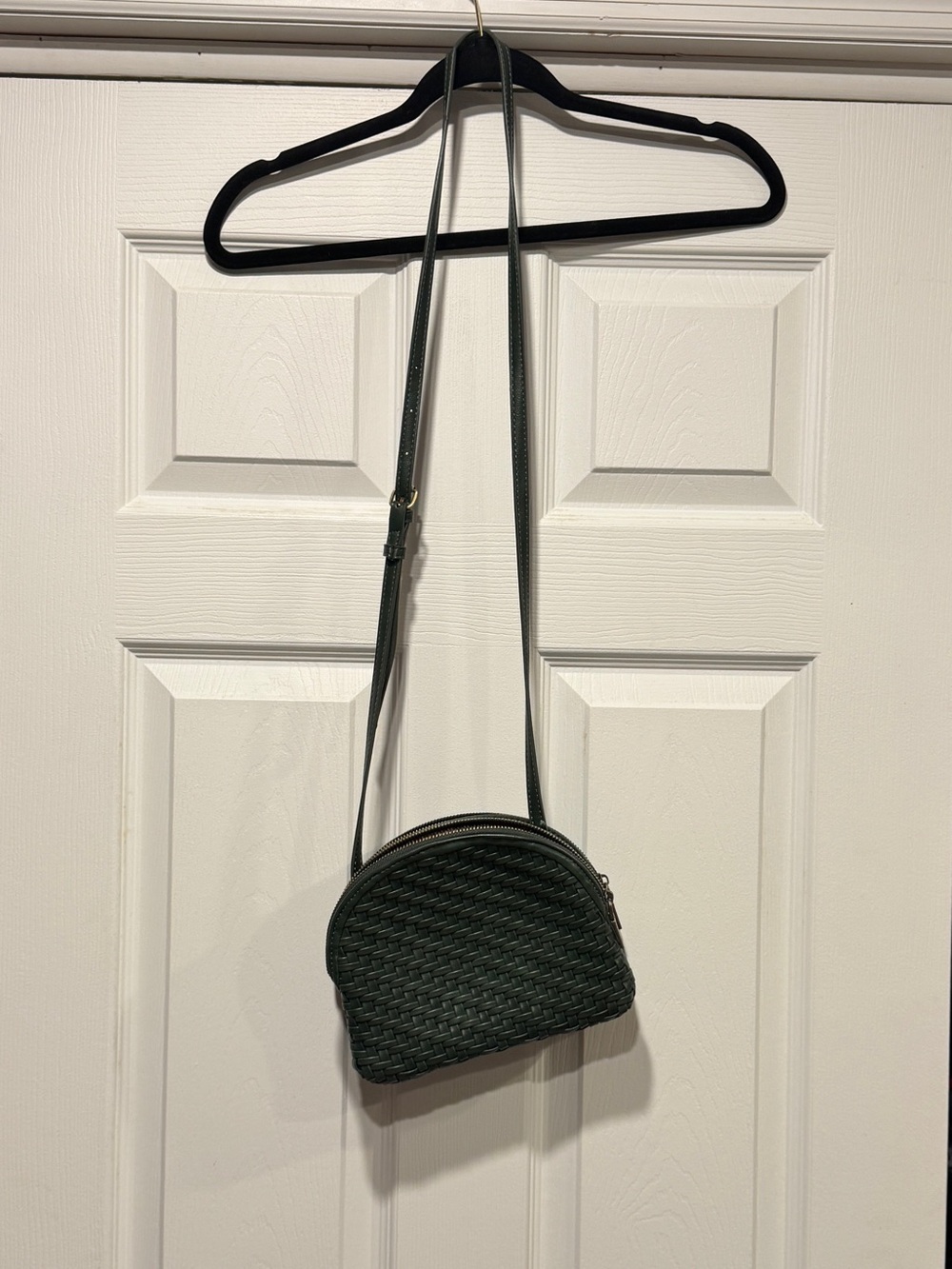 Antik Kraft Dark Green Woven Crossbody Bag - Women's Shoulder Bag
